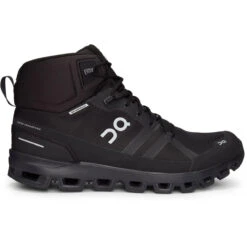 On Running Men's Cloudrock Waterproof -Running Shoe Store Small PNG FW19 Cloudrock Waterproof All Black M Pack Shot 1